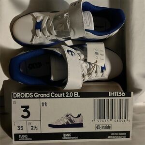 New Star Wars Grand Court 2.0 EL Kids Shoes - White and Blue